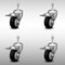 Service Caster 3.5 Inch SS Black Poly Swivel 10mm Threaded Stem Caster Set Total Lock Brake SCC-SSTSTTL20S3514-PPUB-BLK-M1015-4 - alternate 1